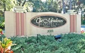 The Meadows Country Club in Sarasota Entrance Sign