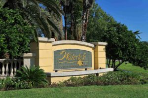 Waterlefe Golf and River Club in Bradenton Entrance Sign