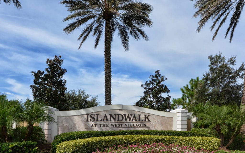 Islandwalk at the West Villages in Venice Entrance Sign