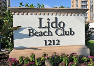 Lido Beach Club Entrance Sign