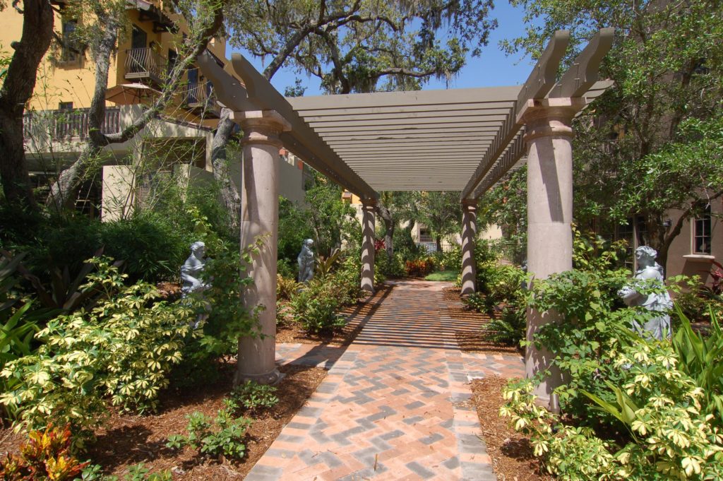 Burns Court Villas in Downtown Sarasota Courtyard