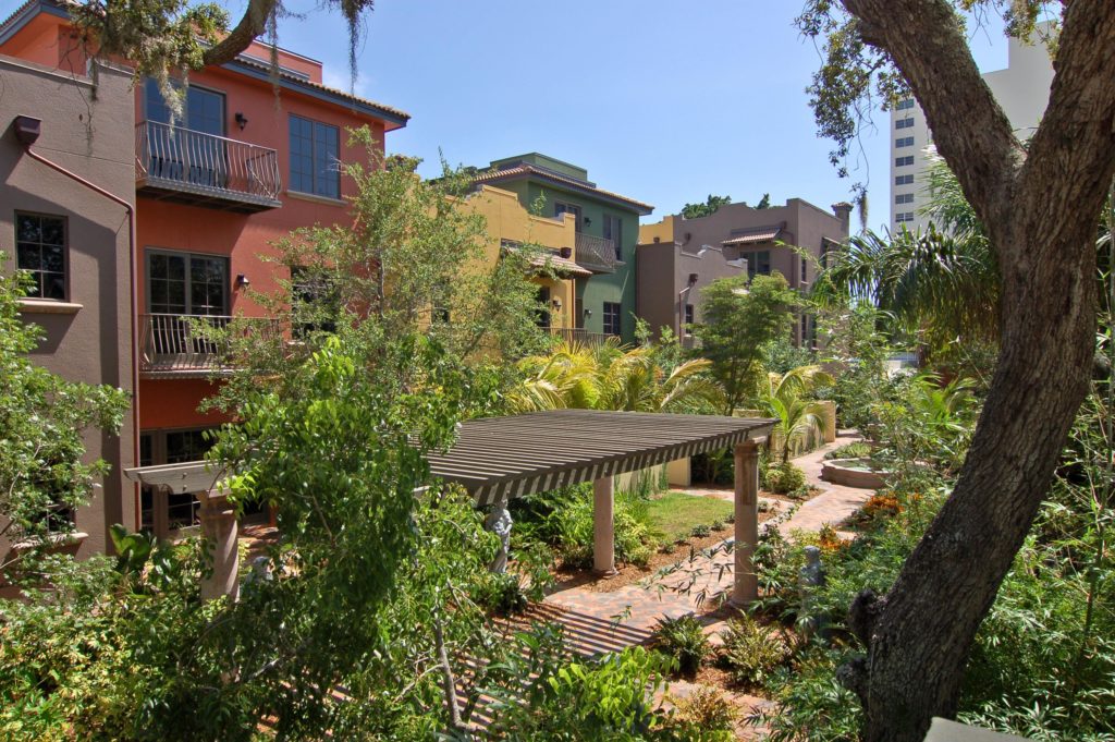 Burns Court Villas in Downtown Sarasota Pergola