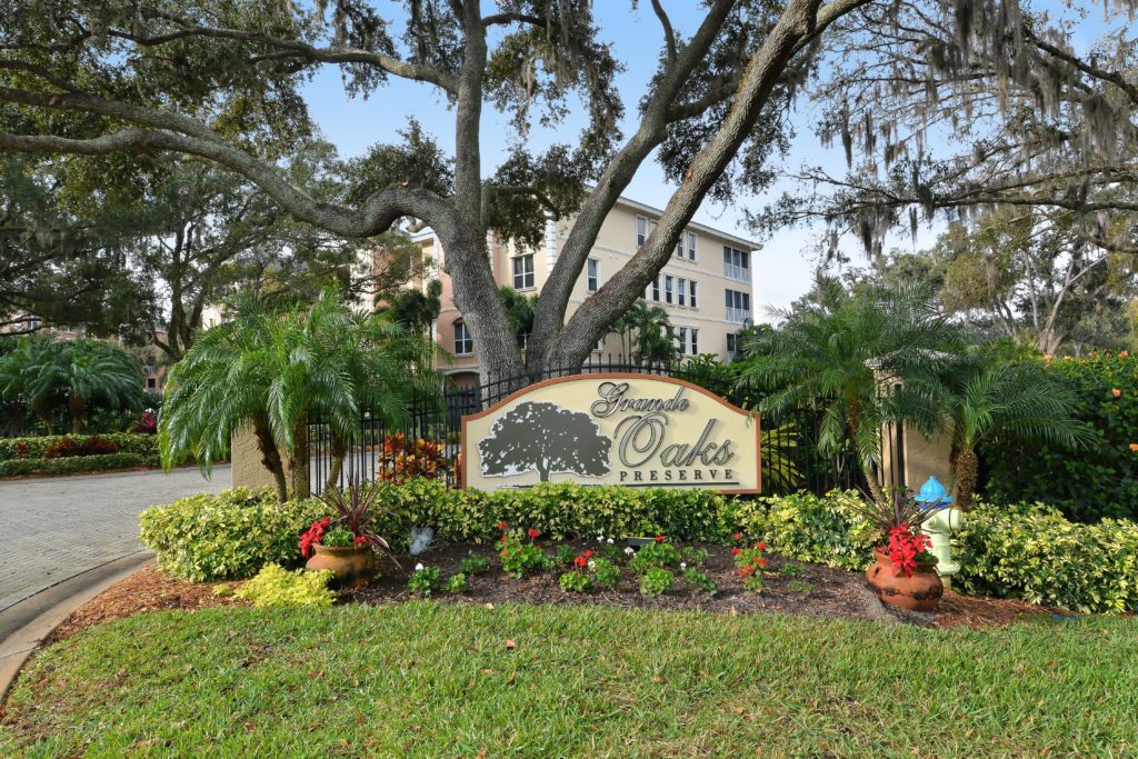 Grande Oaks Preserve in Sarasota Entrance Sign