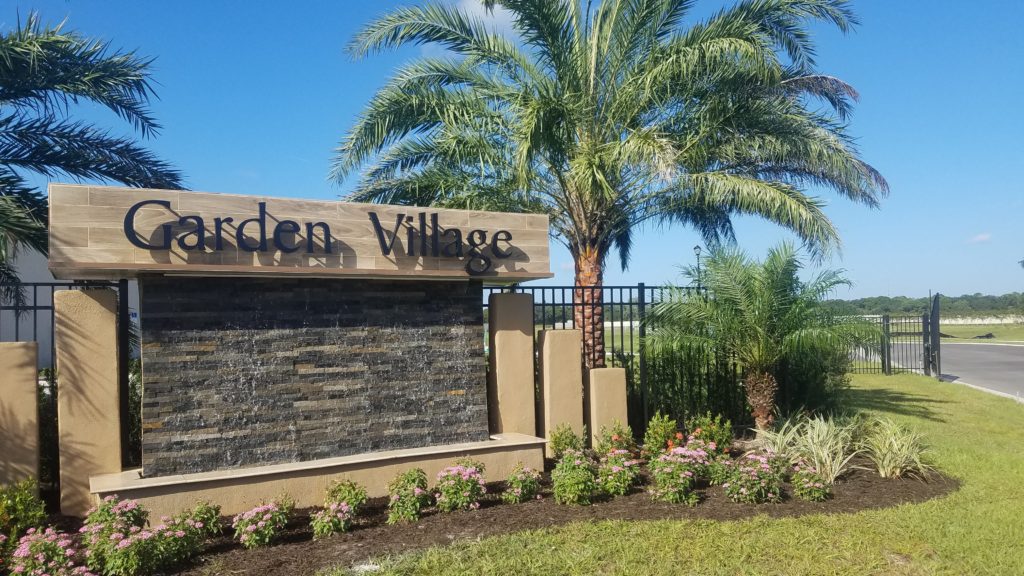 Garden Village in Sarasota Entrance Sign